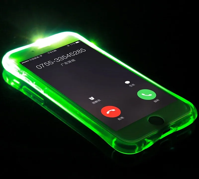 New Soft TPU LED Flash Light Up Case Remind Incoming Call