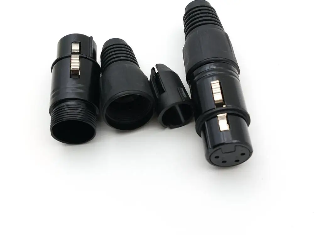 10 шт. черный 4 контактный разъем XLR адаптер|adapter connector|adapter xlradapter female |