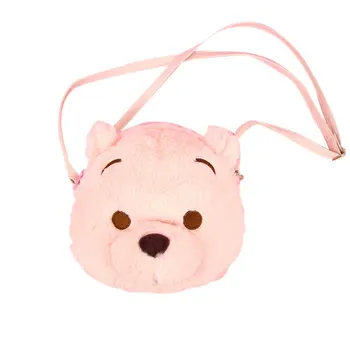 

Cute Cartoon Pink Cherry Blossoms Winnie Bear plush Backpack Women Soft shoulder bag Girls Toy Doll Bag For Children Baby Gifts