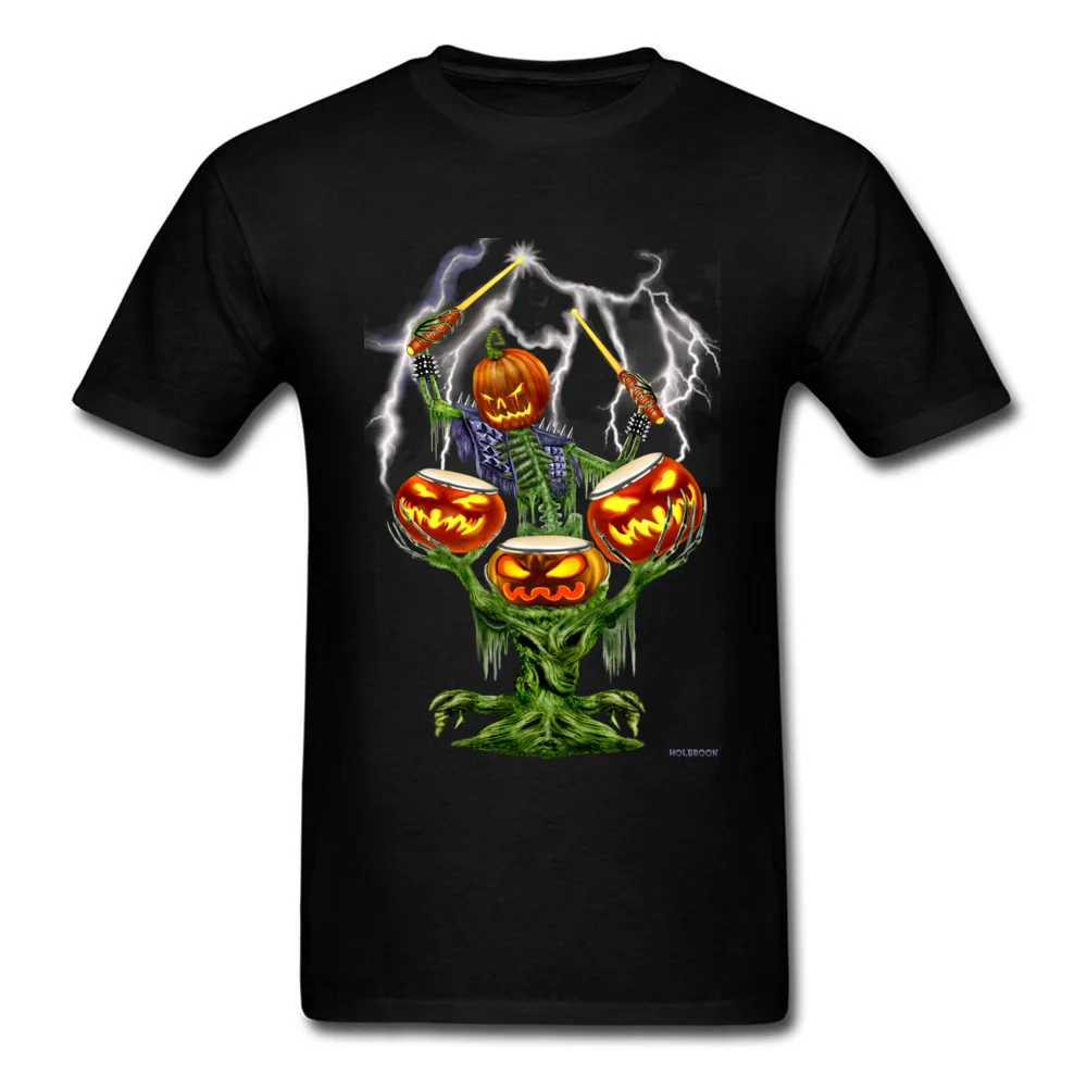 Halloween Pumpkin Drummer_black