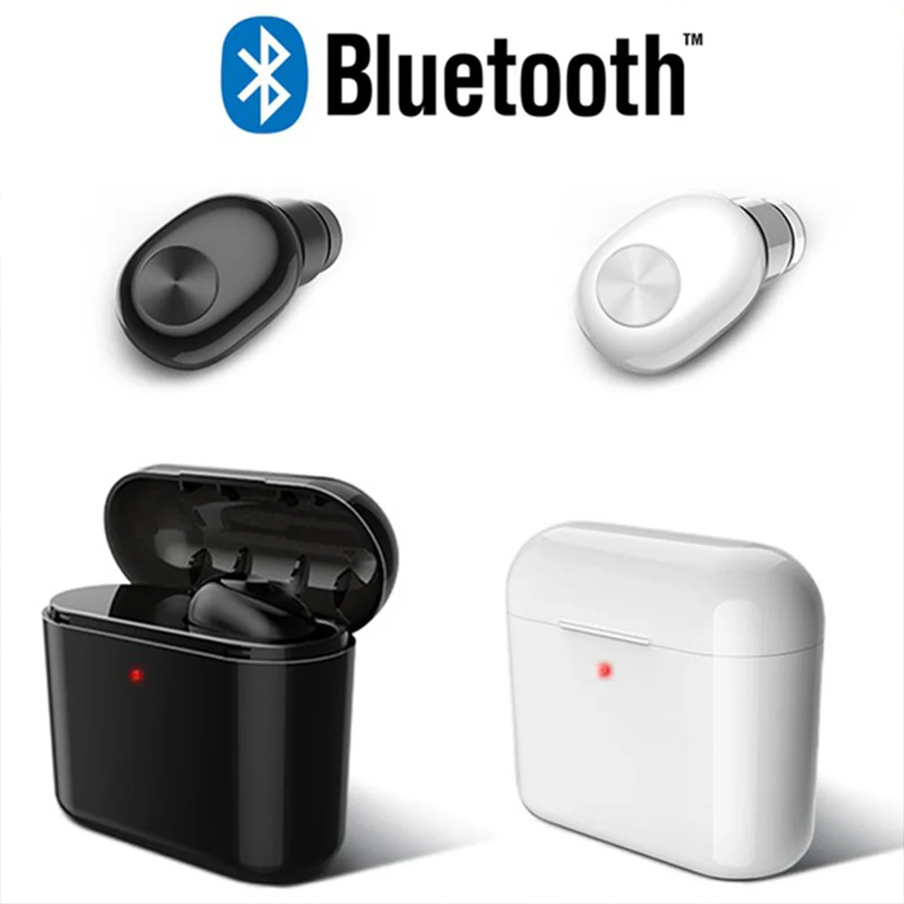 

Brand New Mini Wireless Bluetooth Headphone Bass Sport Calls Earphones Bluetooth V4.2 Stereo with 300mAh/700mAh Charging Box