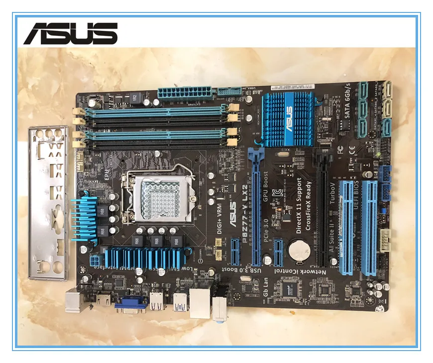 Asus P8Z77-V LX2 Оригинал материнская плата DDR3 LGA 1155 32 GB Z77 SATA II SATA III рабочего Материнская плата