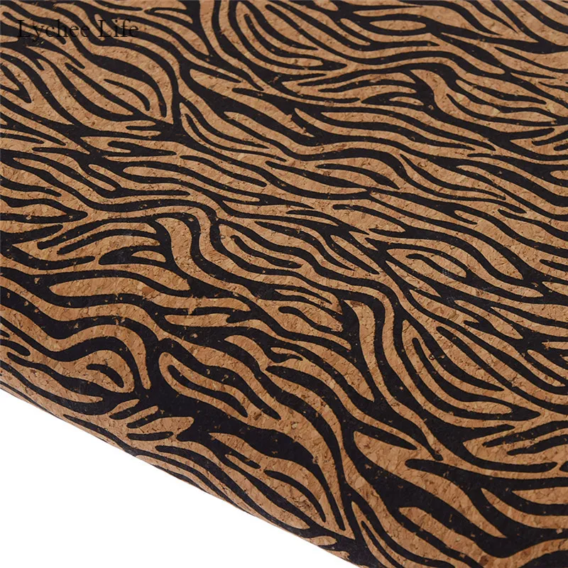 Lychee Life A3 42x30 см винтажная ткань с принтом в виде цветов и бабочек ручной работы, листы из синтетической кожи, сумки для рукоделия, швейные изделия - Цвет: Zebra