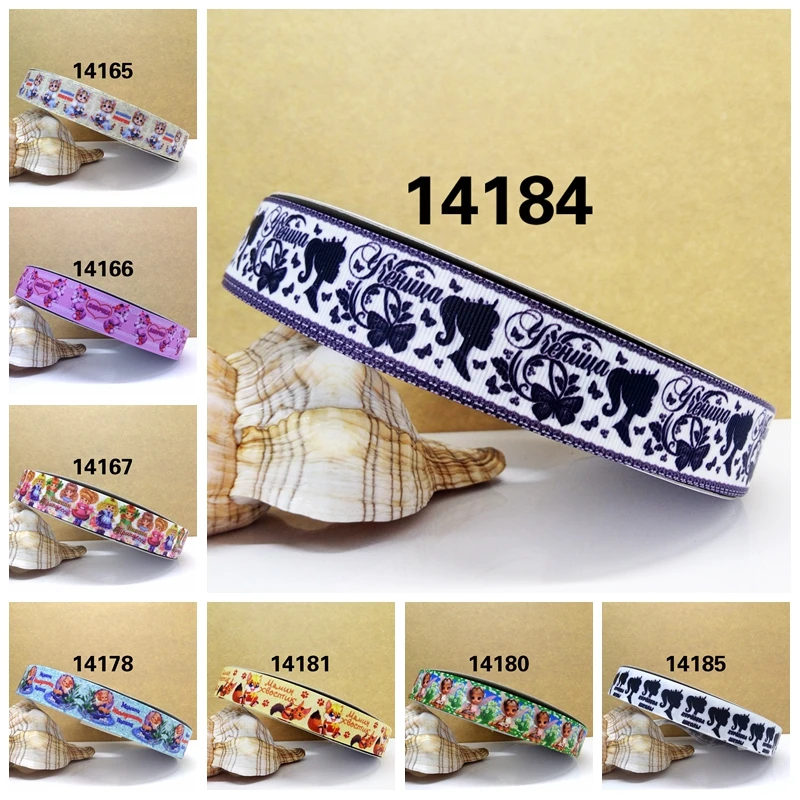 

Free shipping 2016 new arrival ribbons Hair Accessories ribbon 10 yards printed grosgrain ribbons 14184