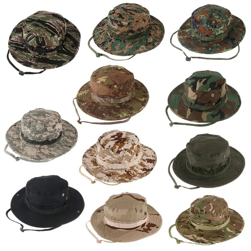 

FIRECLUB Tactical Sniper Hat Men's Sport Hiking Cap Camouflage Hunting Boonie Hats Nepalese Cap Sun Proof Fishing Hat
