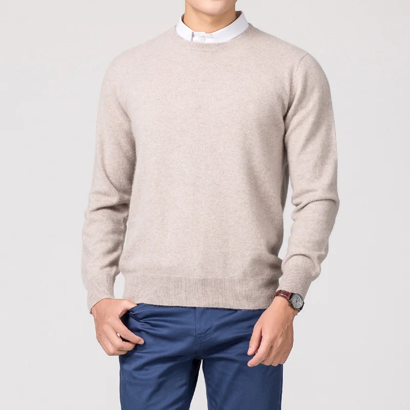 

Man Sweater 100% Cashmere Knit Pullovers Winter New Fashion Oneck 10Colors Sweaters for Man Clothes