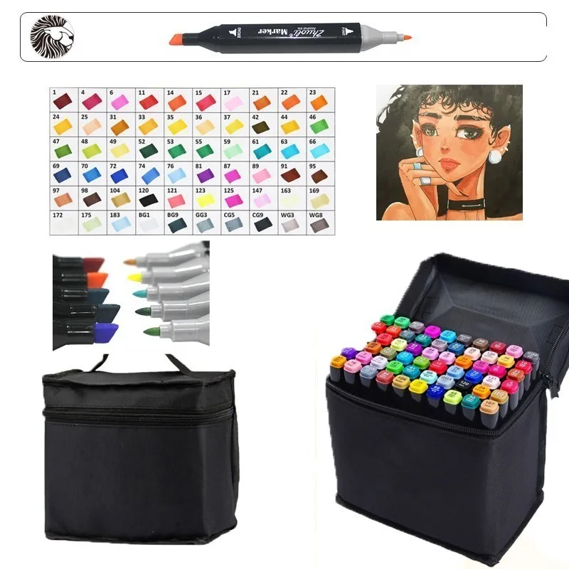 Touchnew1PCS third generation marker 128 color double head alcohol pen Surprise price At a loss | Канцтовары для офиса и дома