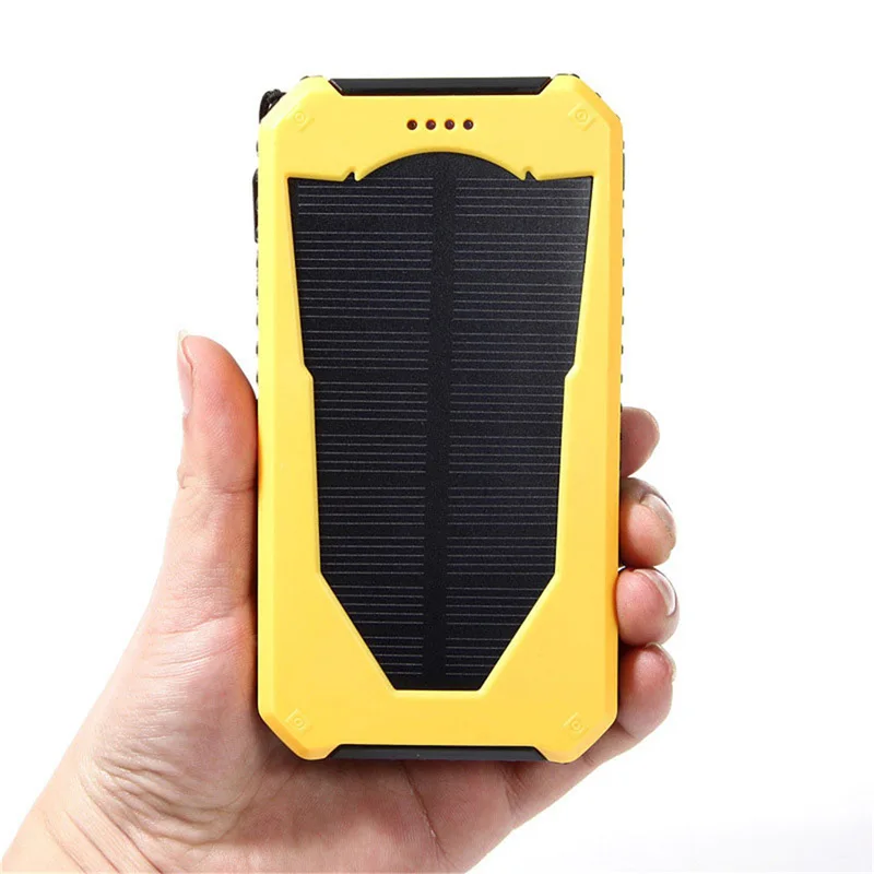 Водонепроницаемый внешний аккумулятор на солнечной батарее, 20000 мА/ч, двойной USB внешний полимерный аккумулятор, внешний светильник, внешний аккумулятор Ferisi
