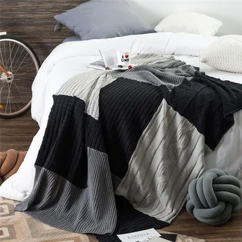 

100% Cotton Knitted blankets Spring/Autumn Soft Comfortable Home TV Blanket