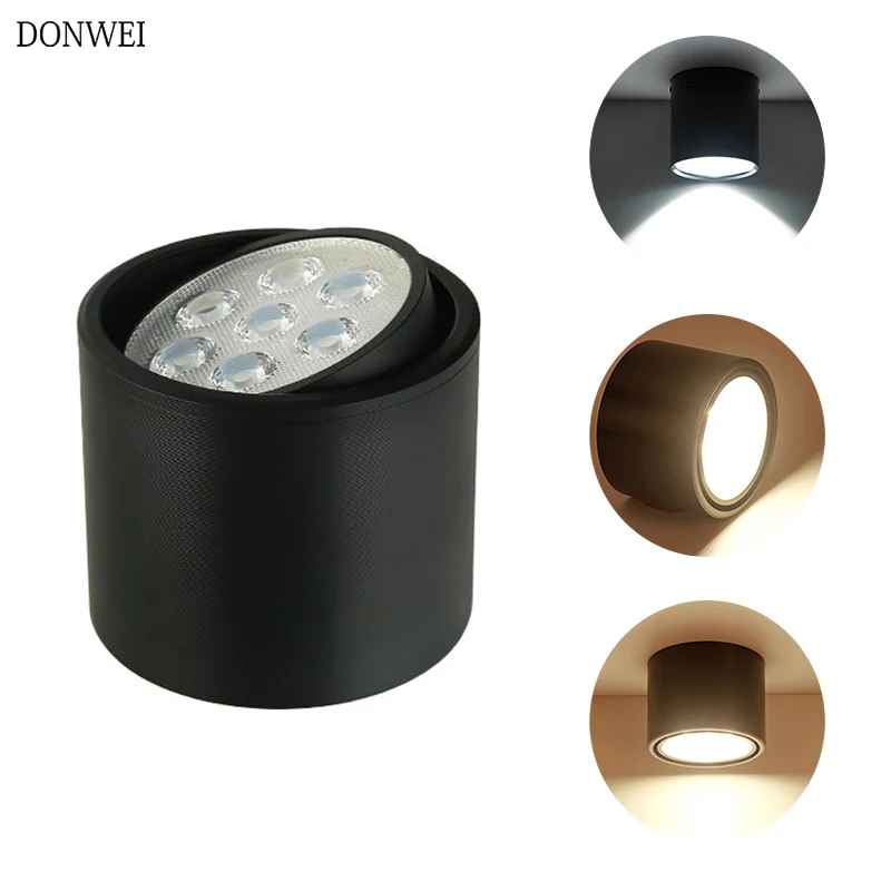 

Surface Mounted LED Ceiling Lights Kitchen Fixtures 5W/7W/9W/12W COB Background Spot Light Angle Adjustable Ceiling light