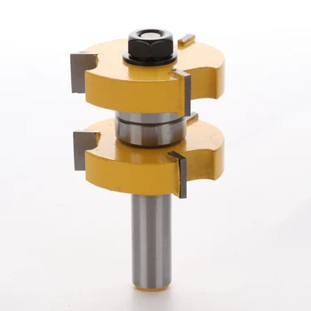 

2pcs Tongue And Groove Router Bit Set Joint Mounting Router Bit Wood Cutting Tool 1/2 Handle 3-Tooth T-Shaped Knives Blade12.7mm