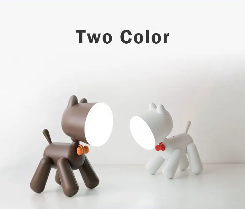 Lovely Puppy Lamp Cute Night Light Kids Baby Night Lamp USB Rechargeable Reading Bedside Lamp Eye Protection Dropshipping (16)