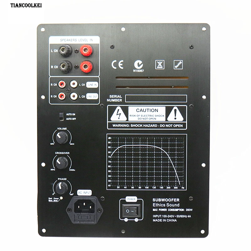 Новая сборка высокомощный 280 Вт 1,0 цифровой HIFI сабвуфер усилитель доска активный усилитель доска домашний усилитель для сабвуфера