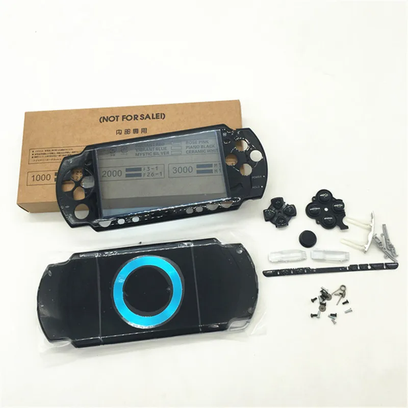 Черная оболочка для консоли PSP 2000 PSP2000 корпуса чехол с кнопками комплект