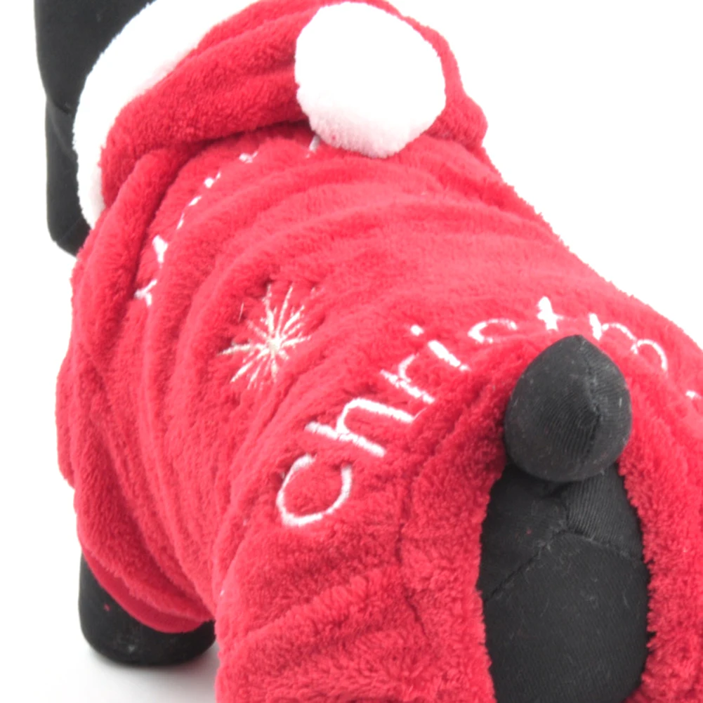 Рождество снежинка теплый комбинезон для собак Зима с буквенным принтом пижамы для домашних животных щенок кошка одежда для домашних животных для маленьких средних собак