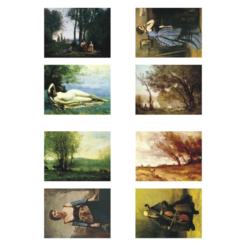 

1 PCS Jean Baptiste Camille Corot Famous Oil Painting DIY Bullet Journal Sticker Art Decor Scrapbooking Diary Prints Stickers