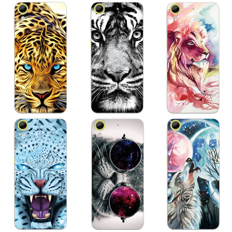 

Tiger Lion Cat Animal Patterned Case For HTC Desire 626 628 650 Silicone Soft For HTC 626W 626D 626G 626S Case Phone Back Cover