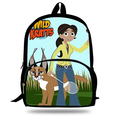 Новая горячая Распродажа Wild Kratts Популярные Симпатичные 16 дюймов ранцы аниме 3D рюкзаки с принтом с героями мультфильмов Travelbag для Одежда для мальчиков и девочек, для детей - Цвет: D8216