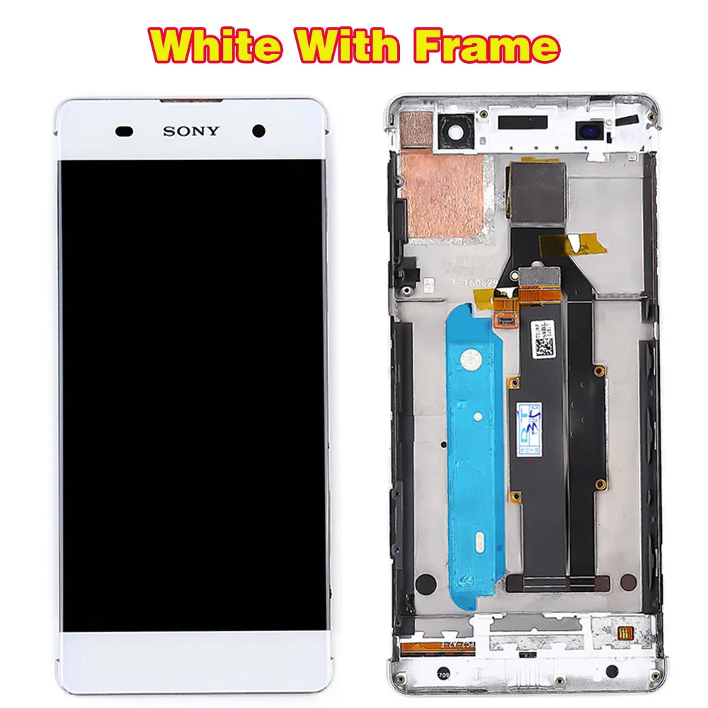 SONY Xperia XA 5,0 дюймов ЖК-дисплей F3111 F3112 F3115 F3116 сенсорный экран дигитайзер 1280*720 сборка рамка бесплатные инструменты стеклянная пленка - Цвет: White with Frame