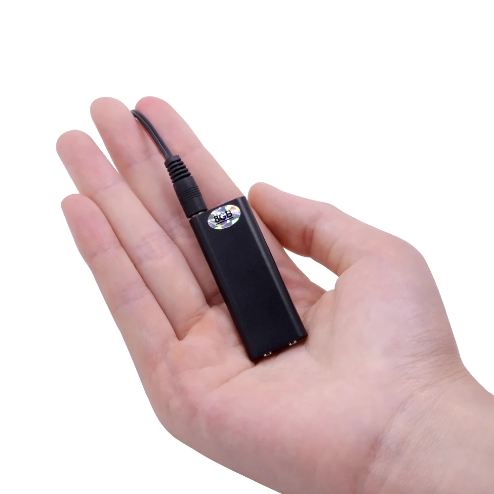 CHIPAL диктофон мировой маленький 8 Гб Профессиональный диктофон цифровой аудио мини-Диктофон+ MP3-плеер+ USB флэш-накопитель