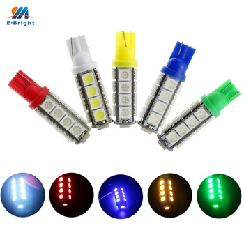

YM E-Bright 2PCS T10 194 168 W5W 5050 17 SMD Car Lights Led Wedth Lamps Reading Auto Bulbs 204Lumens White Blue Red Green Yellow