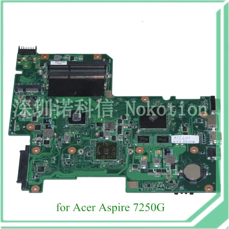 

NOKOTION For acer aspire 7250G laptop motherboard CPU ATI Graphics MB.RLB0P.003 AAB70 Mainboard 08N1-0NW3J00 MBRLB0P003