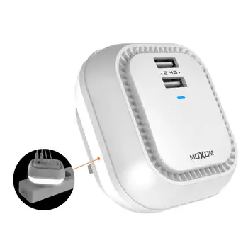 MOXOM 携帯電話急速充電器の Usb 充電器サムスン Led ライト USB 壁充電器英国アダプタ