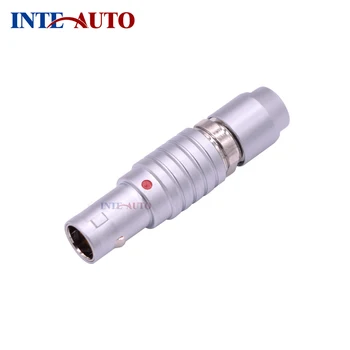 

4 pins Plug circular self-locking push pull connector, female contact,45 degree, FTGJ.0B.304