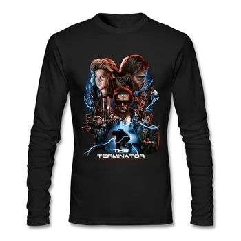 

The Terminator Movie T Shirt O-neck Cotton Long Sleeve Men's T-shirts Hiphop Vegan Men's Shirts