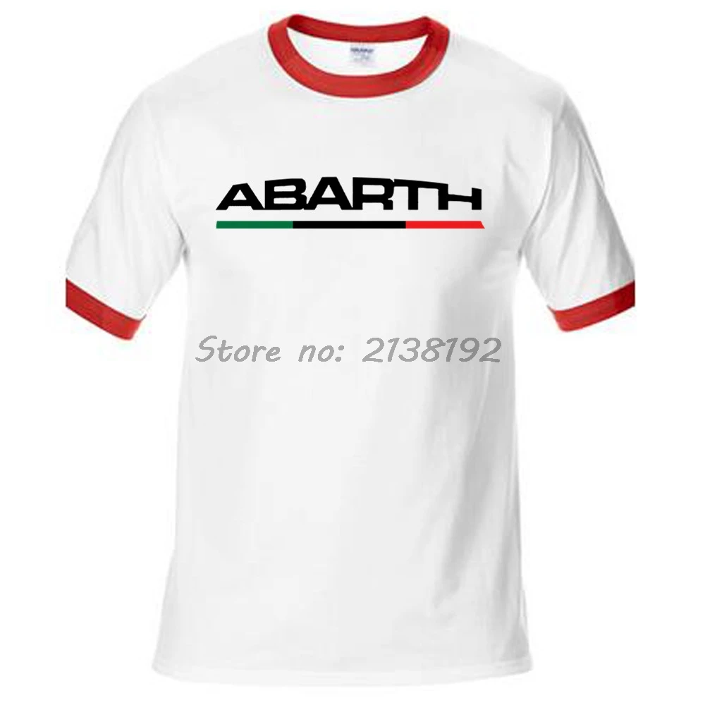 

men t shirt Abarth logo pattern tee shirt cotton brand male top tees boys fashion t-shirt summer style new