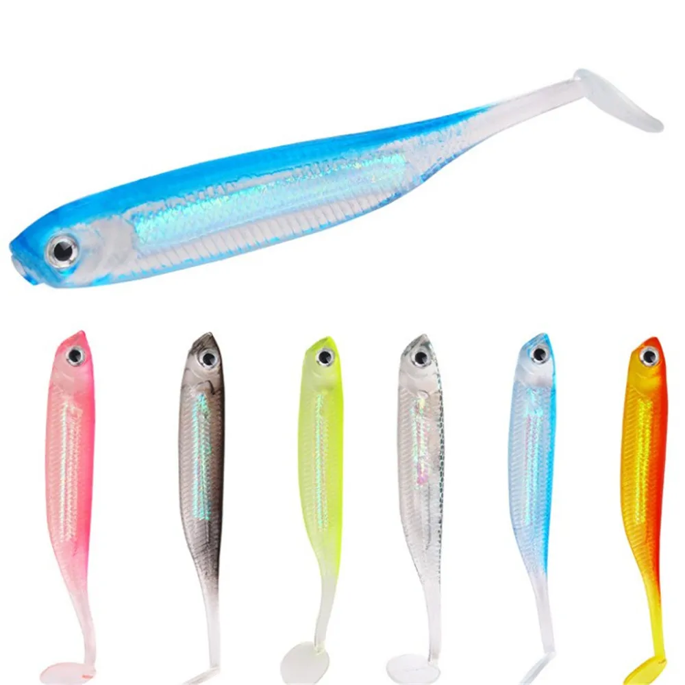 

1PCS 2.2g 7cm Artificial Soft Lure For Shad Worm Fishing Lures Swimbaits Jig Head Silicone Soft Lure Fly Fishing Bait Tackle