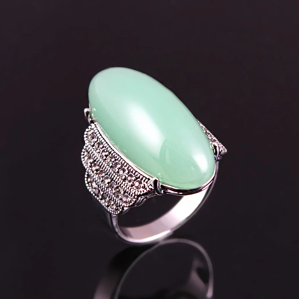 Stone Ring size 7-10 finger ring For Women Vintage Jewelry Bague