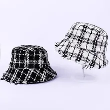 Хлопок черно-белая полоса Панама для рыбака шляпа уличная дорожная шляпа складные шляпы от солнца для мужчин и женщин 524