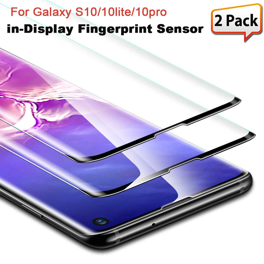 

2 PCS For Samsung Galaxy S10 / S10 Plus / S10e Tempered Glass 9H 3D Premium Screen Protector Film with Fingerprint Sensor