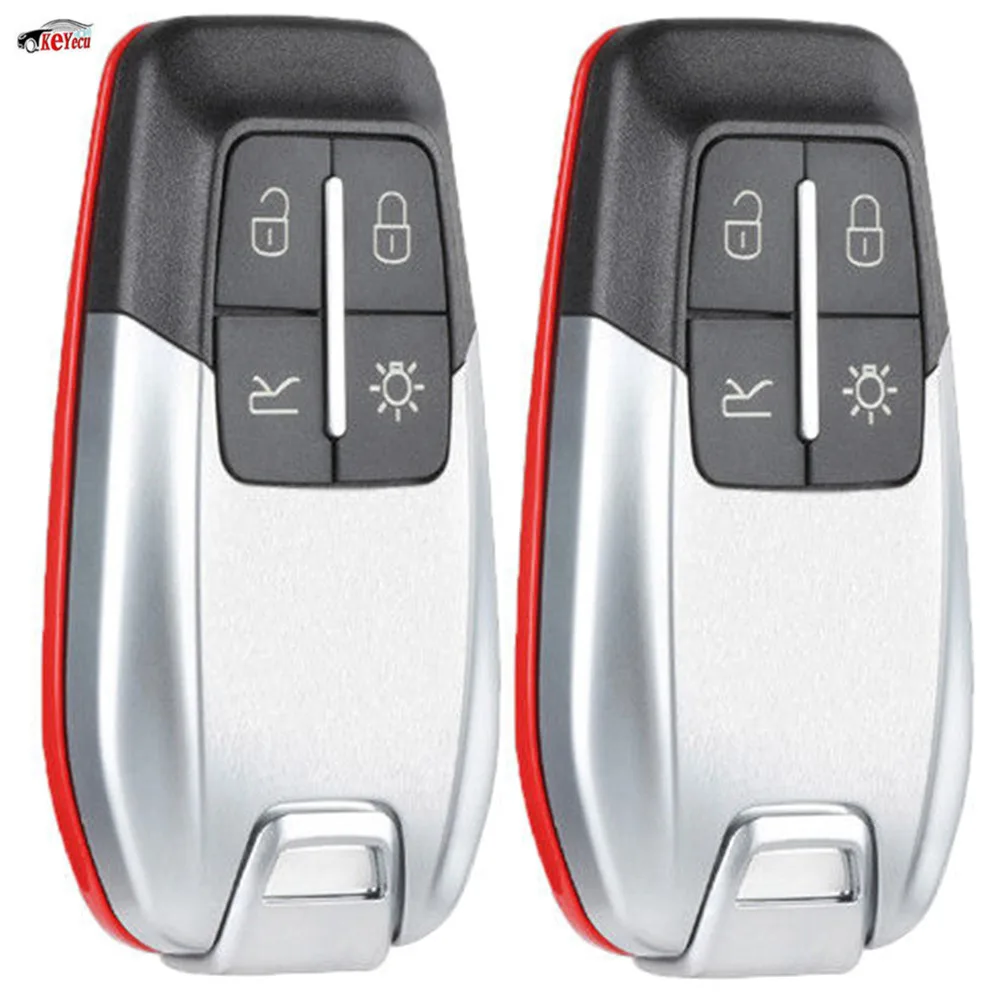 

KEYECU 2 Pcs/lot New Replacement Remote Car Key Shell Case Fob 4 Button for Ferrari 488 GTB 2016-2018