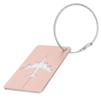 

New Aluminium Travel Luggage Baggage Tag Suitcase Identity Address Name Labels(RoseGolden)