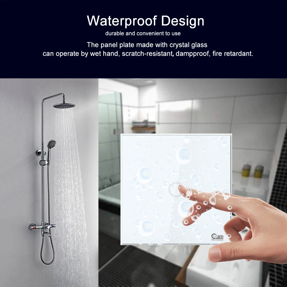 НЕО Coolcam Z-wave настенный светильник переключатель 1CH банда Z Wave беспроводной умный пульт дистанционного управления ЕС светильник переключатель домашней автоматизации