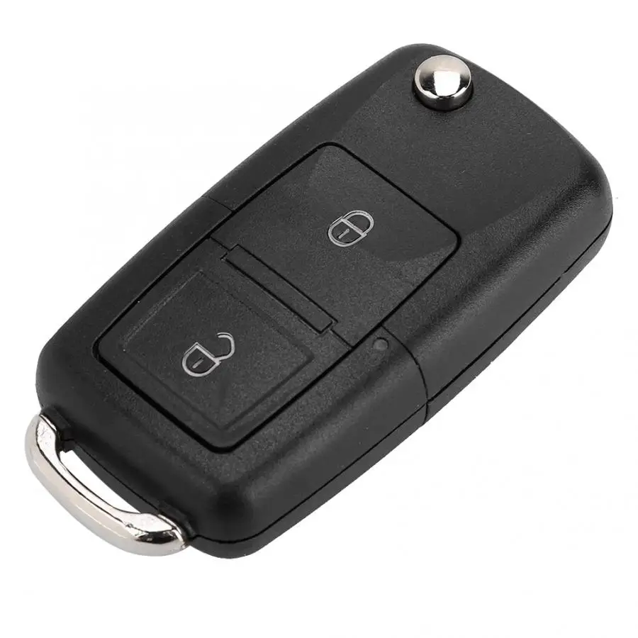 Флип 2 кнопки дистанционного ключа Fob чехол подходит для Bora Golf SEAT Toledo Skoda Alhambra