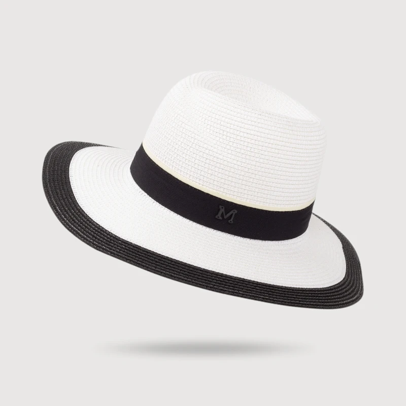 Hss تألق بنما سترو القبعات قبعة الربيع الصيف المرأة أبيض أسود شارع التسوق الأزياء والقبعات الشمس الظل التصوير الشاطئ كاب Hss تألق بنما سترو القبعات قبعة الربيع الصيف المرأة أبيض أسود شارع التسوق الأزياء والقبعات الشمس الظل التصوير الشاطئ كاب