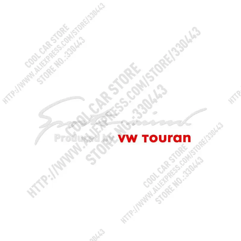Новое поступление спортивные ум автомобильные наклейки Наклейка для автомобиля-Стайлинг для VW Volkswagen Touran внешние аксессуары - Название цвета: silver white and red