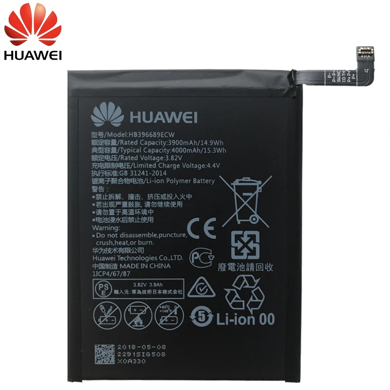 Huawei Оригинальные Замена Батарея HB396689ECW для huawei Коврики 9 Коврики 9 реальный высокое качество 4000 mAh батареи телефона+ Инструменты