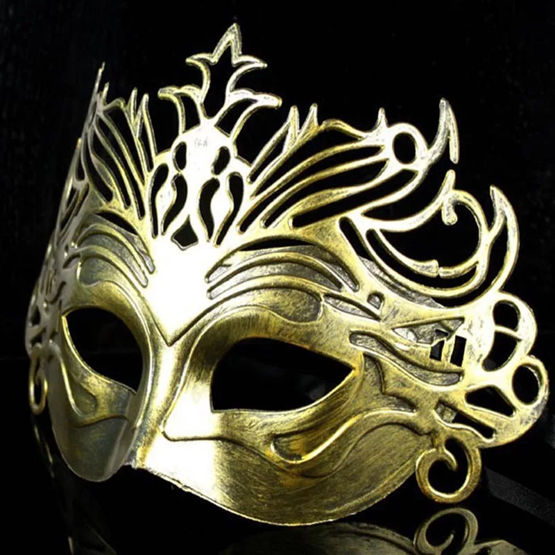 Римский солдат, мужские филигранные венецианские маскарадные маски для глаз с лазерной огранкой, Вечерние Маски на Хэллоуин, маскарадные Свадебные маски Mardi Gras