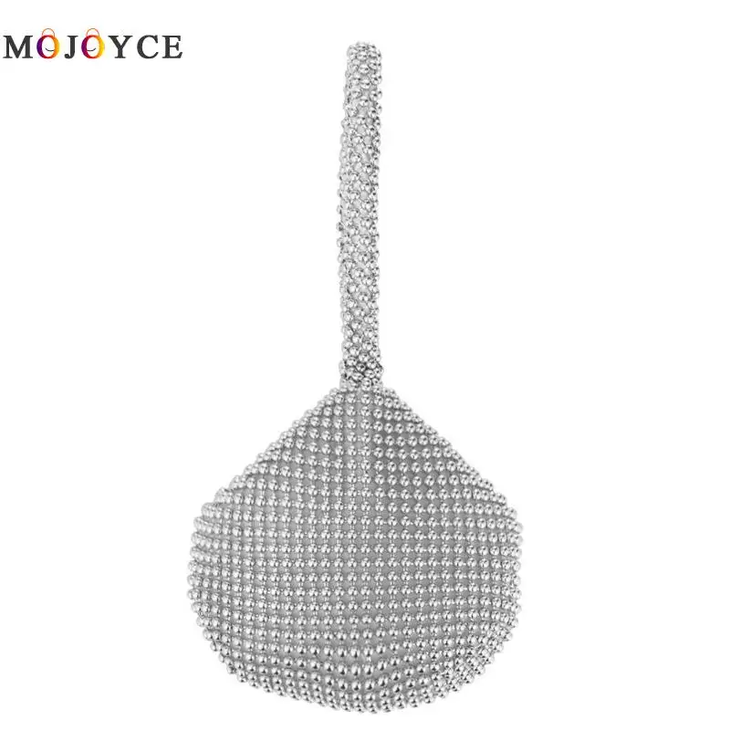 

Rhinestones Women Metal Evening Clutch Bag Fashion Lady Female Diamond Super Mini Handbag For Wedding Bag