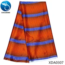 LIULANZHI african silk dress silk wax fabric 2019 chinese printed wax fabric silk fabric for dress Woven silk fabric XDA03
