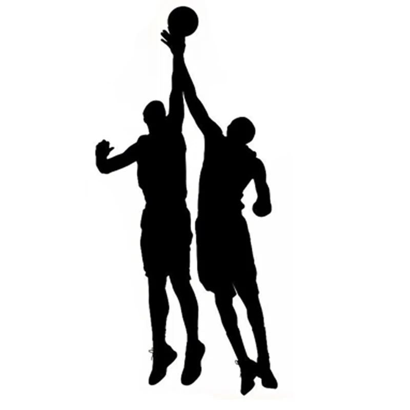 15CM*7CM Two People Basketball Match Men Sports Vinyl Car Sticker c1 ...