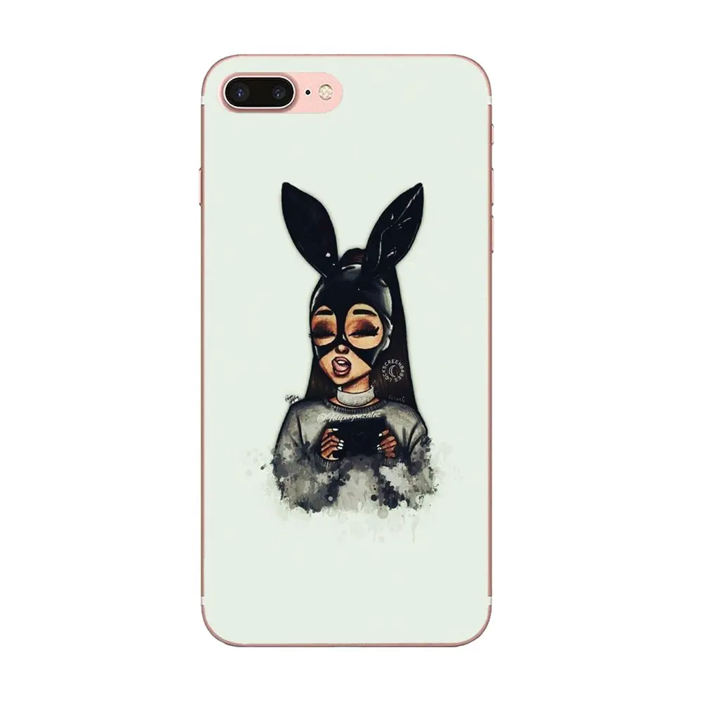 Защитный чехол из ТПУ Ariana Grande для Apple iPhone 4 4S 5 5C 5S SE 6 6S 7 8 Plus X XS Max XR|Чехлы-накладки| |