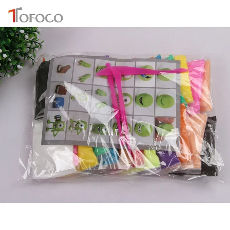 TOFOCO 24pcs/set Super Light Plasticine Intelligent Polymer Clay Slime Toys DIY Gum For Hands Anti Stress Colorful Clayey Tools TOFOCO 24pcs/set Super Light Plasticine Intelligent Polymer Clay Slime Toys DIY Gum For Hands Anti Stress Colorful Clayey Tools