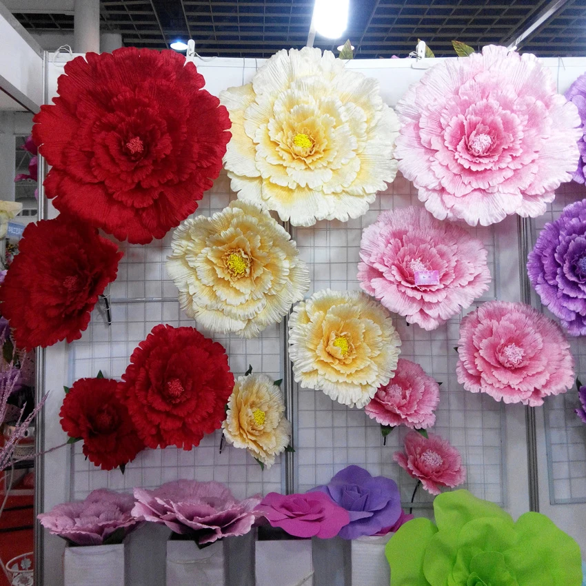 50 60 70 80cm Large artificial flowers Peony Wedding background font b Decorative b font flower