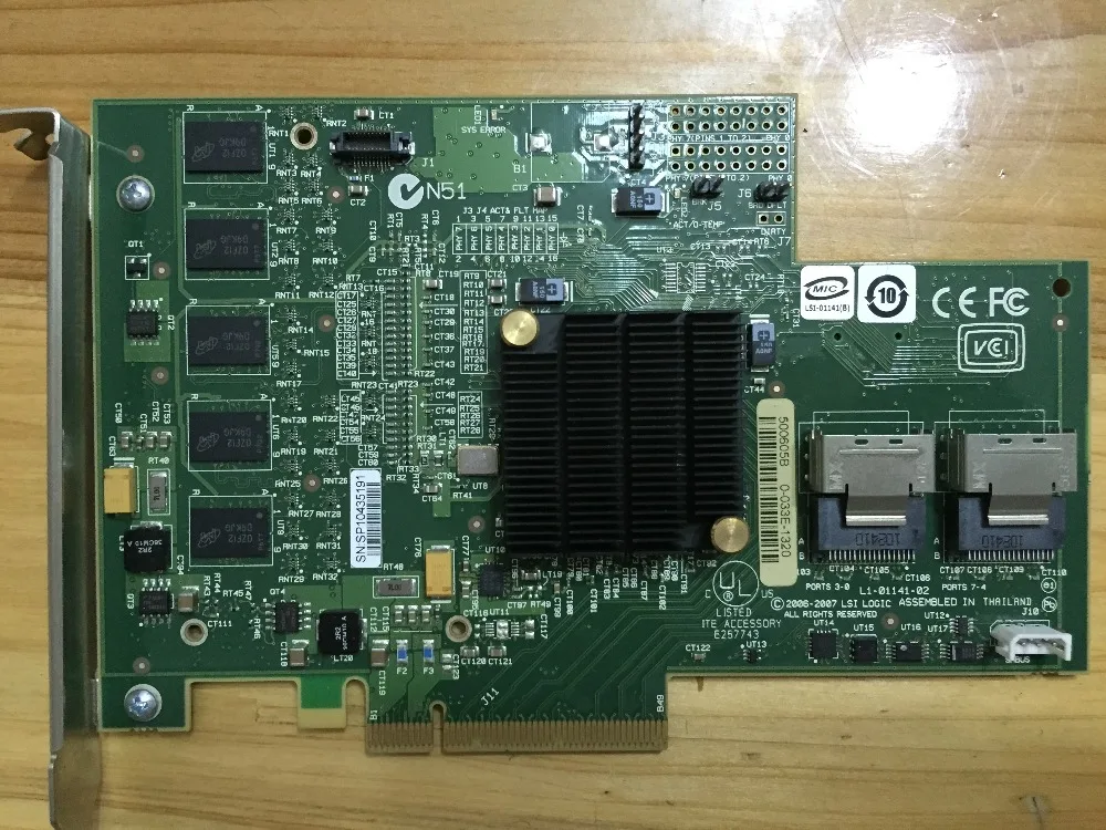 

RaidStorage ServeRAID MR10is VAULT SAS/SATA Controller 44E8696 NEW 8 Port SFF8087 MiniSAS PCI-E X8 3Gb/s Card