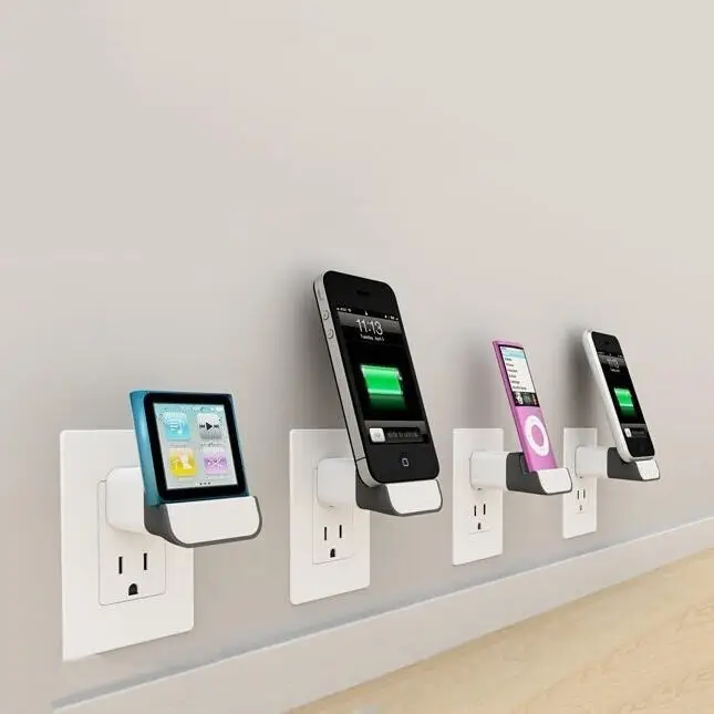 Держатель для зарядки мобильного телефона, подставка для смартфона, Зарядная база, настенное зарядное устройство для Apple, Android, для домашнего офиса, легко носить с собой